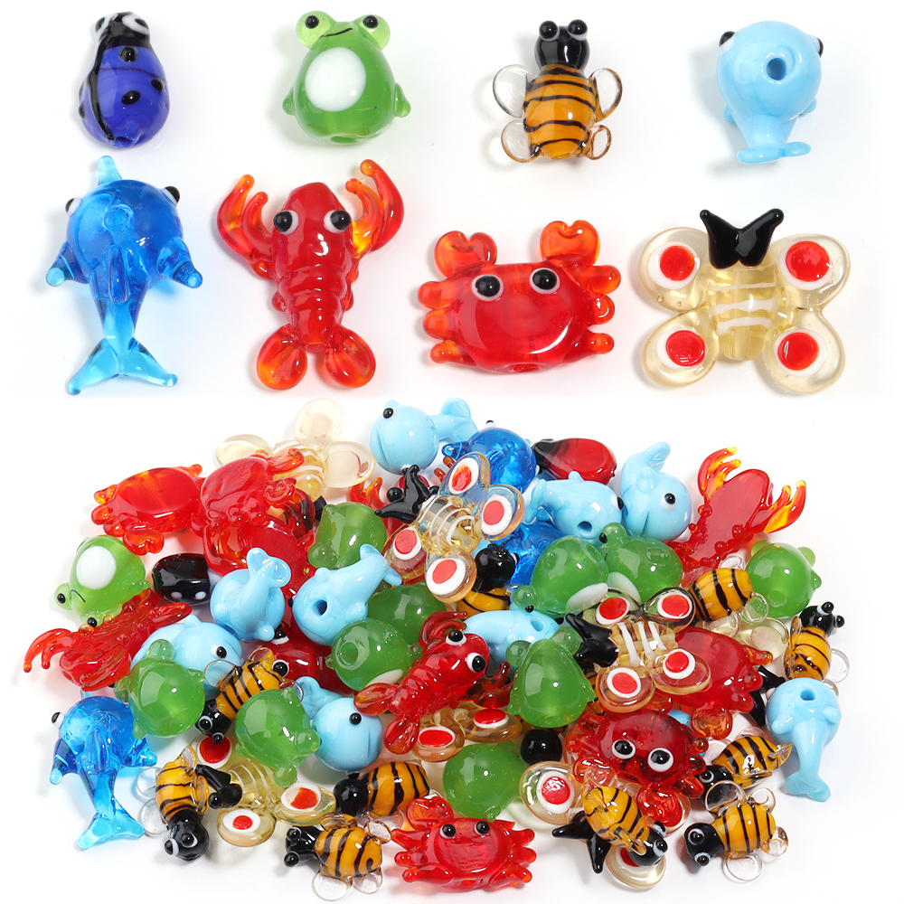 Marine Aquarium Decorations - 2Pcs Glass Pendant Marine Animal Aquarium