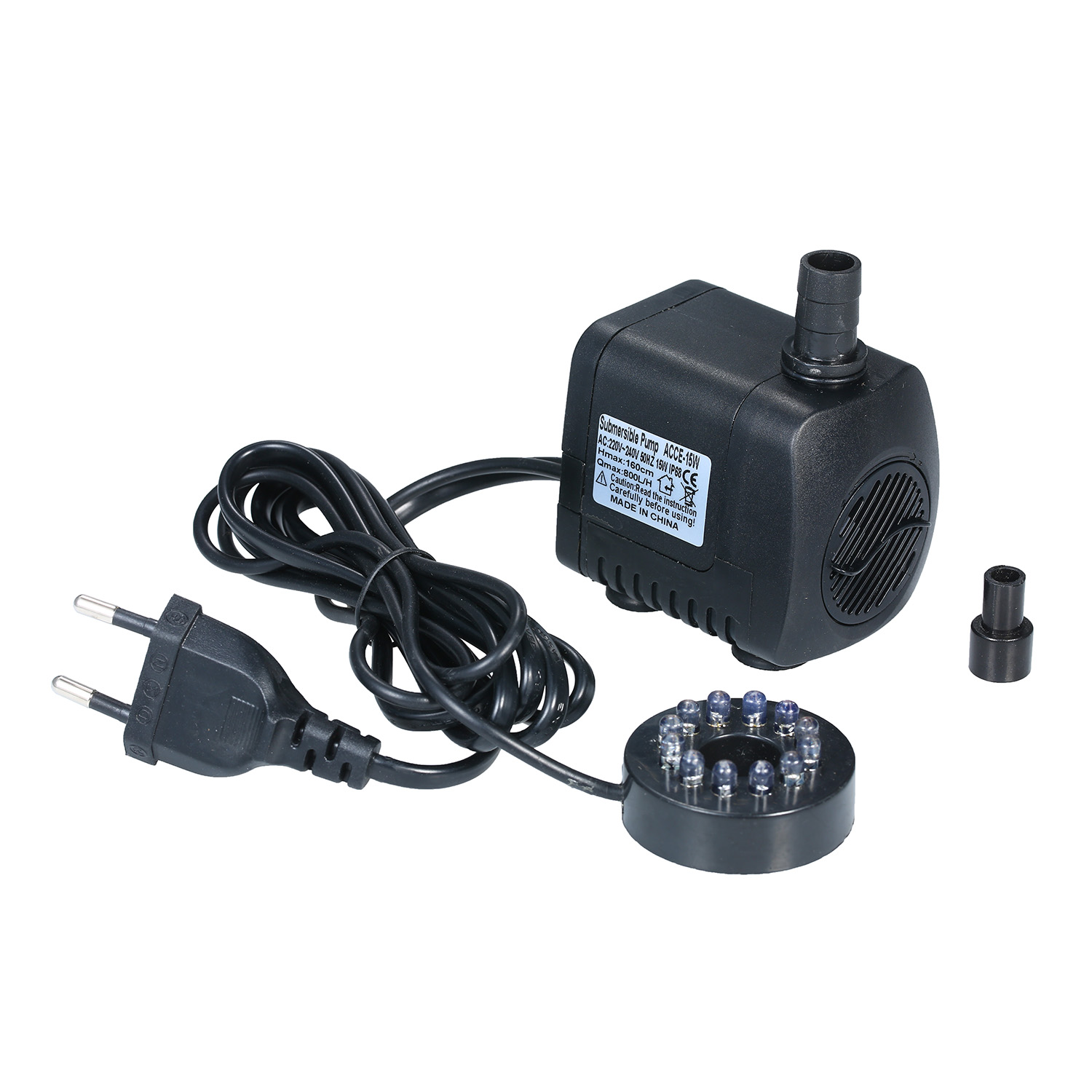 Marine Aquarium Lamp - LED Light Submersible Pump 800L/H Ultra-Quiet