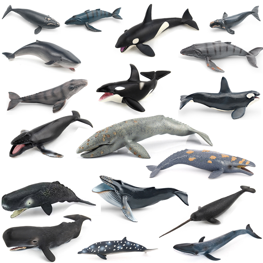 Marine Aquarium Decorations - Realistic Humpback Whale Sperm Whale Narwhal