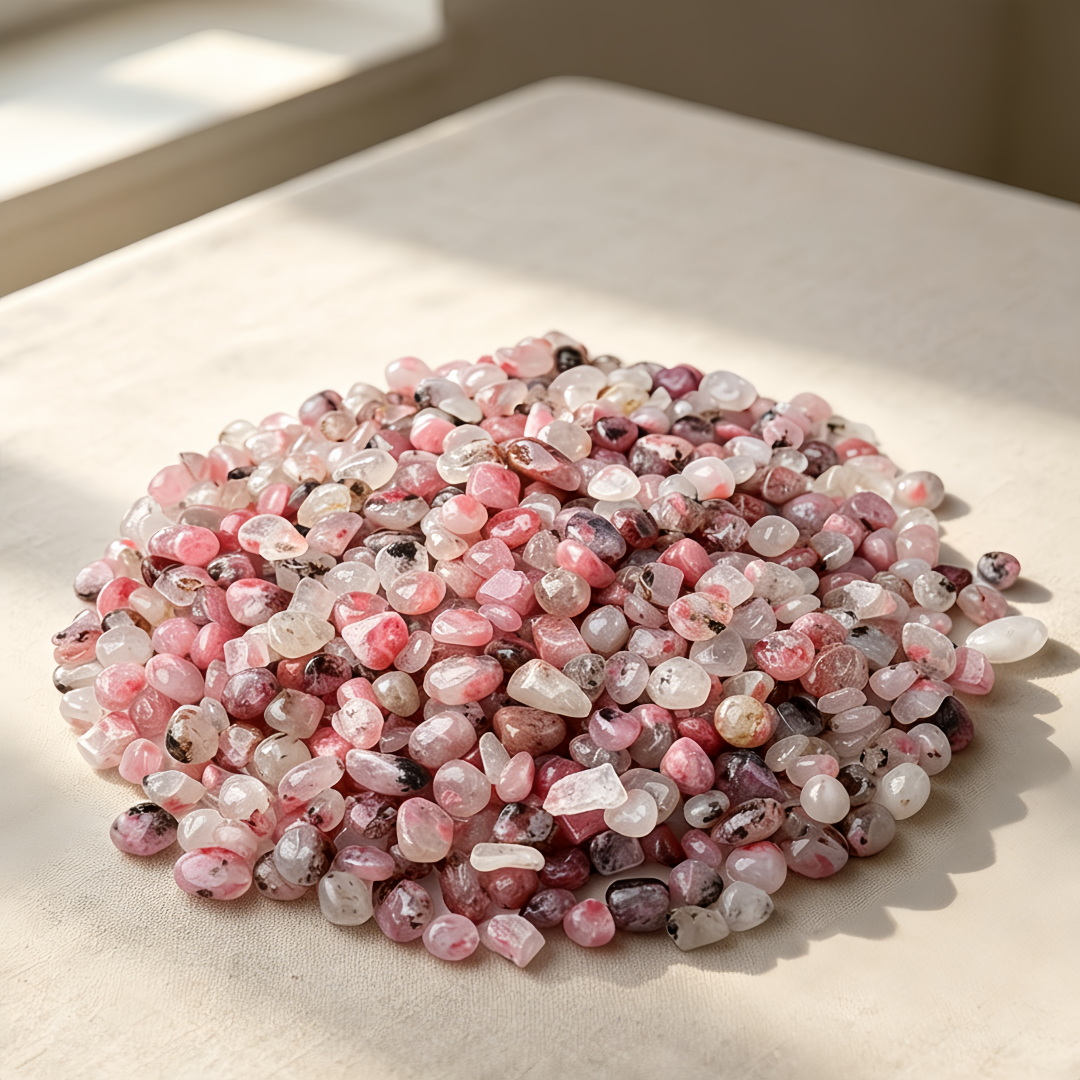 Aquarium Marine Plants - Natural Pink Rhodonite Crystal Chips Irregular