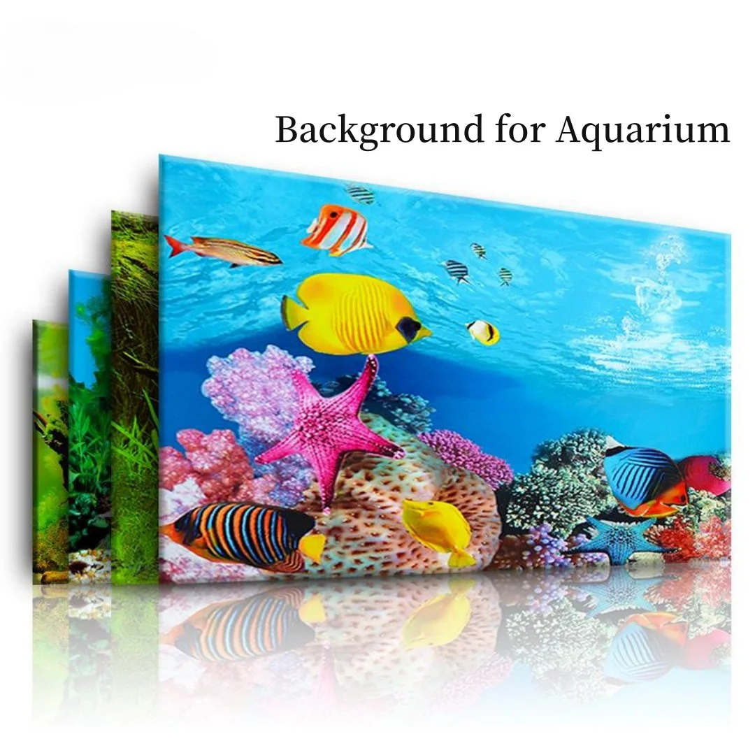 Marine Aquarium Decorations - Background Aquarium 3D Sticker Poster Decoration