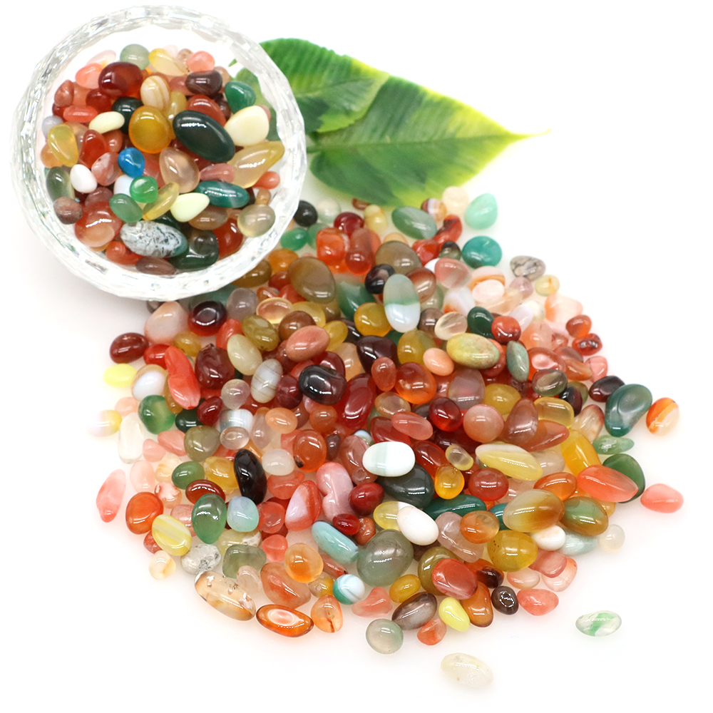Aquarium Marine Plants - Natural Stone Tumbled Agate Gravel Crystals