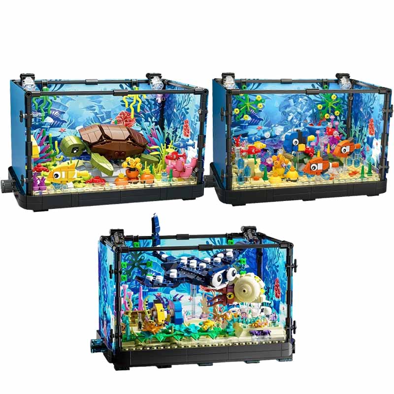Marine Aquarium Kit - Fish Tank Building Block Set with