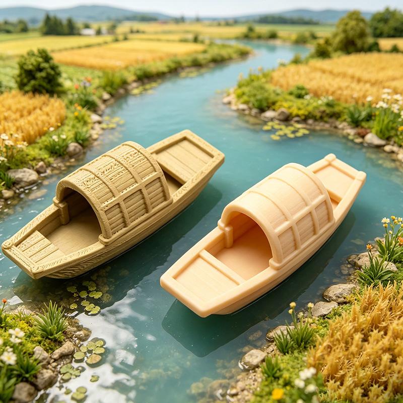 Marine Aquarium Decorations - 【S】Simulation Floating Mini Boat Model Figurine