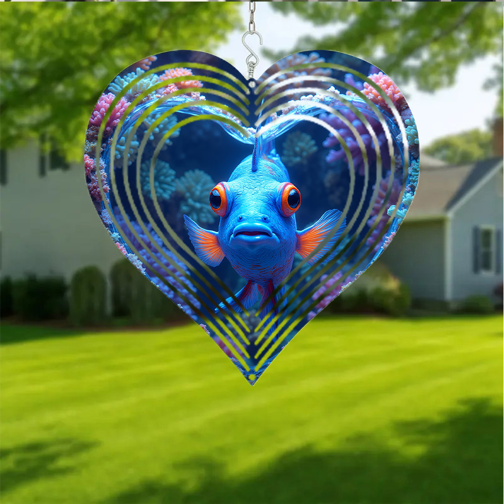 Aquarium Blue Marine - 2D Flat, 1pc Bohemian Blue Mandarin