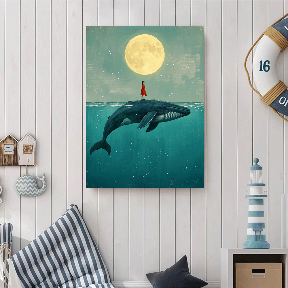 1PC-Unframed Canvas poster wal - Marine Aquarium Decorations review and price