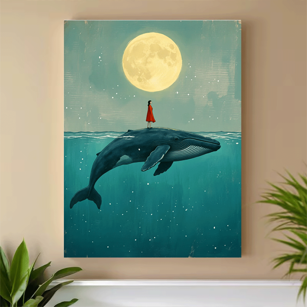 1PC-Unframed Canvas poster wal - Marine Aquarium Decorations review and price