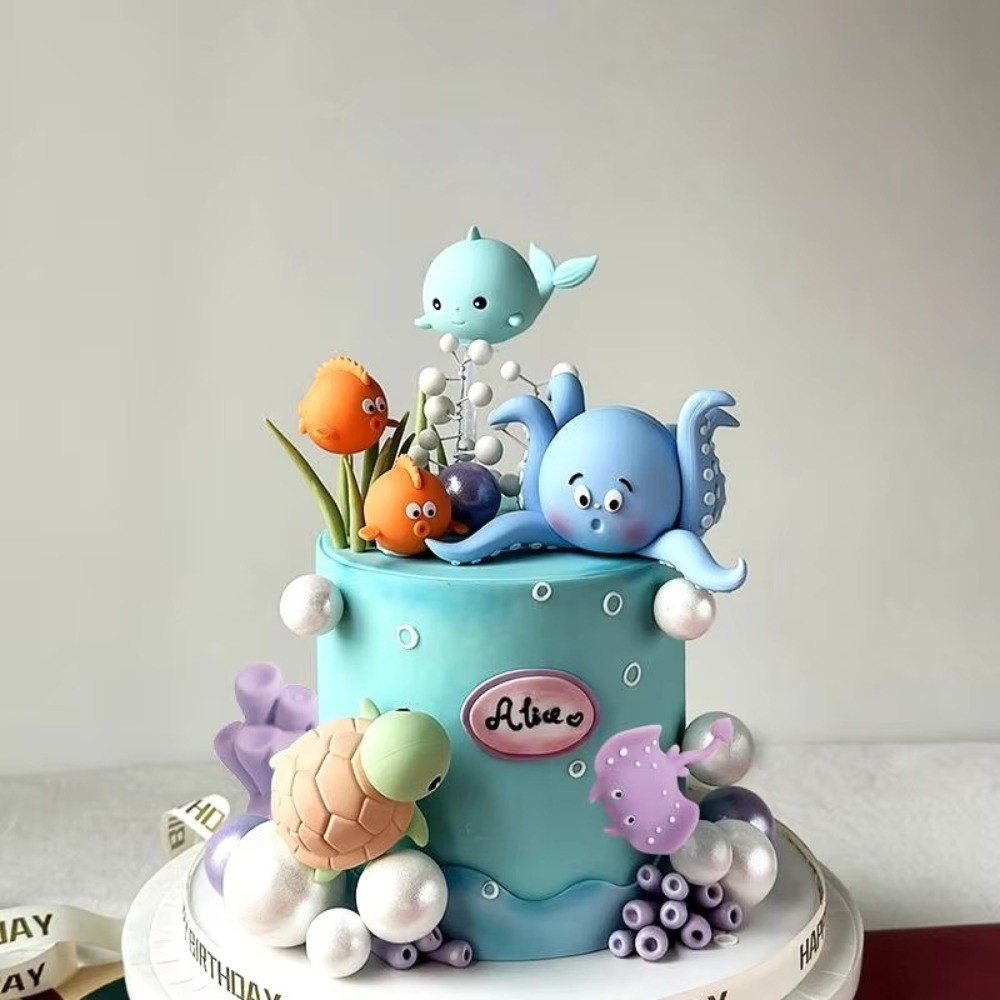 Cute PVC Cake Topper Sea Anima - Marine Aquarium Decorations review and price