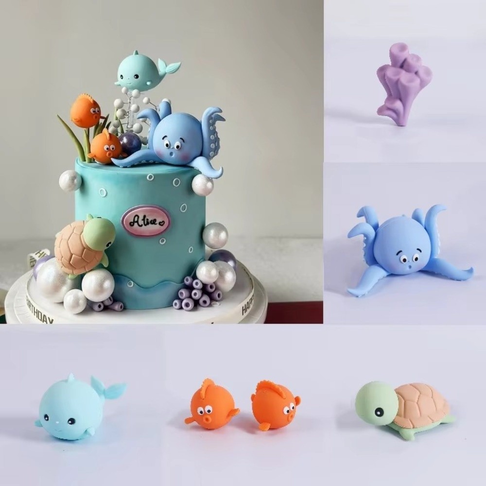 Cute PVC Cake Topper Sea Anima - Marine Aquarium Decorations review and price