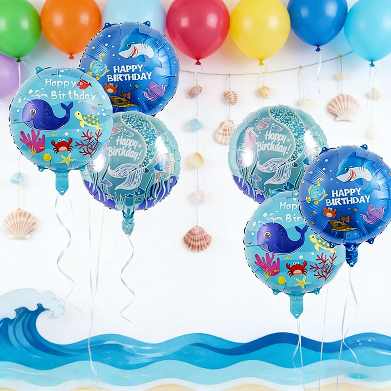 6pcs Ocean Theme Party Balloon - Marine Aquarium Decorations review and price