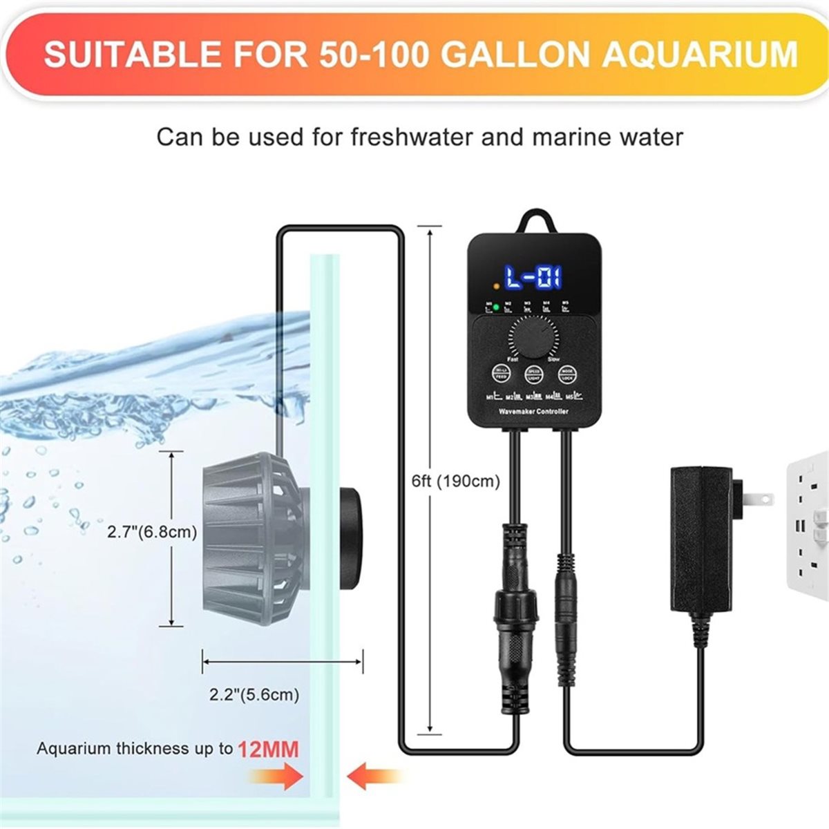 A983K 2100GPH Aquarium Wave Ma - Powerhead Wave Maker review and price