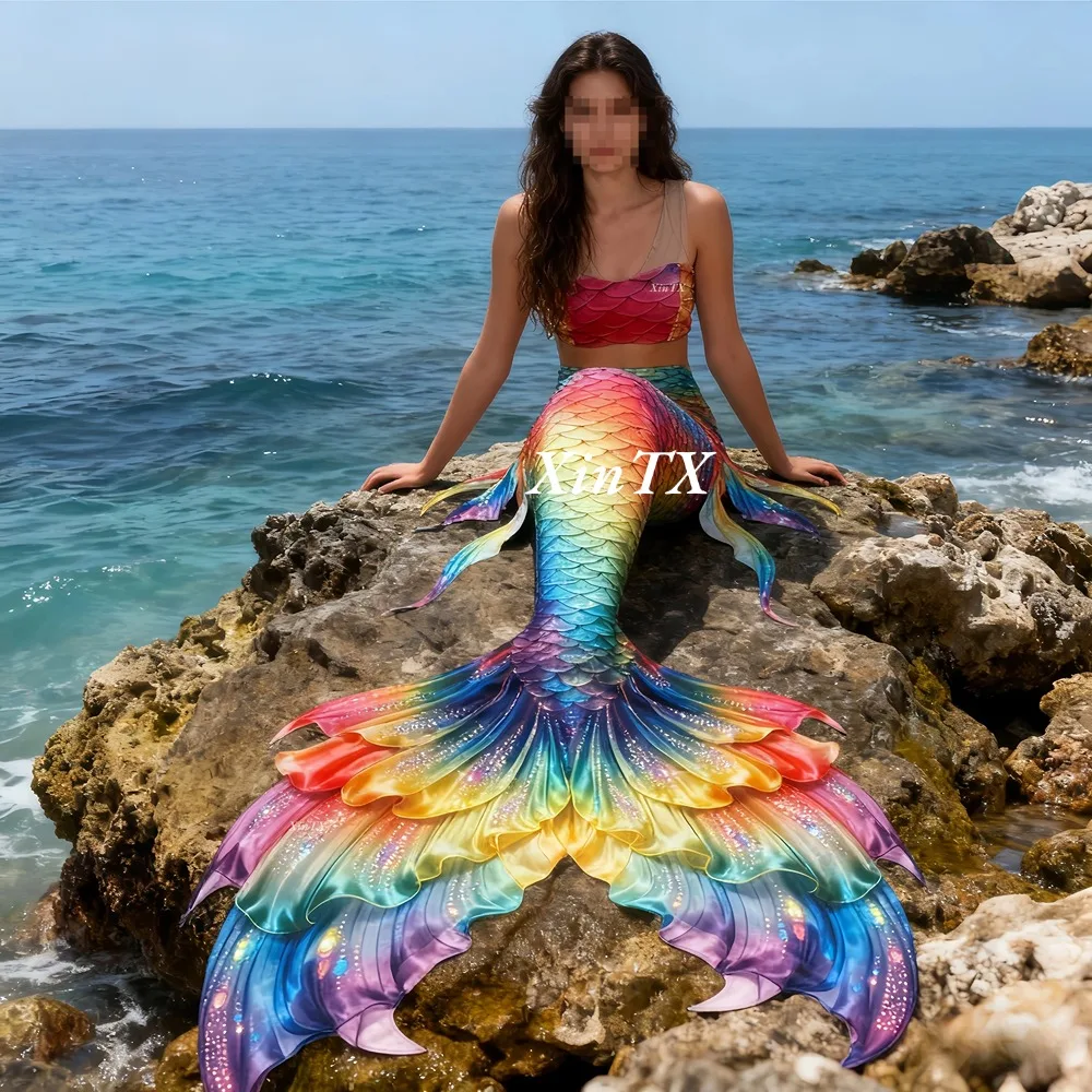 Mermaid tail rainbow-colored l - Aquarium & Marine Museum review and price