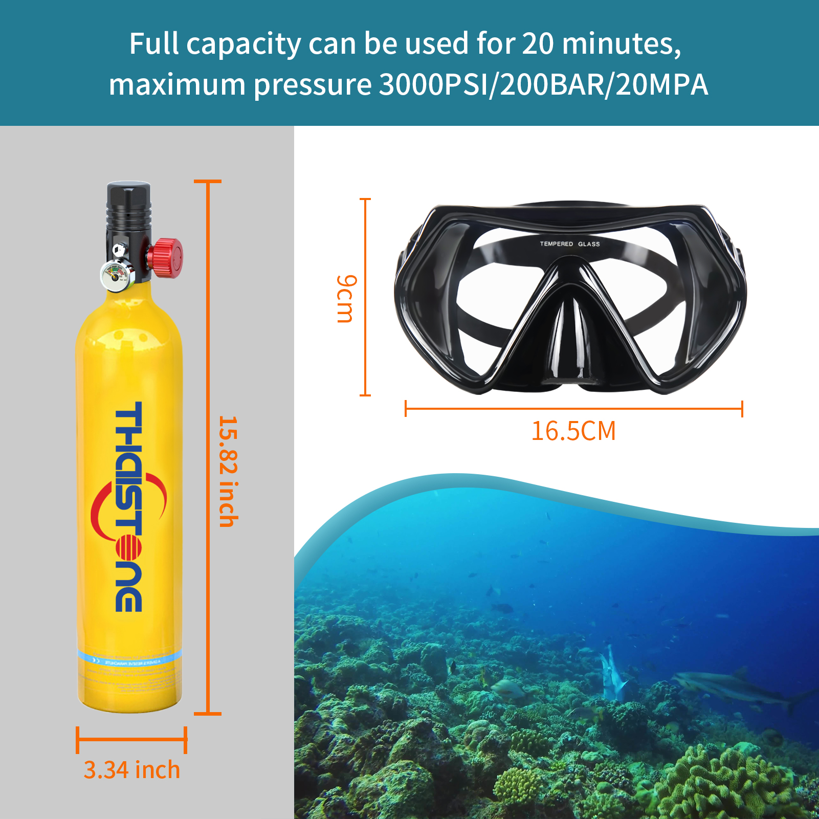THAISTONE-1L Portable Scuba Di - Marine Aquarium Equipment review and price