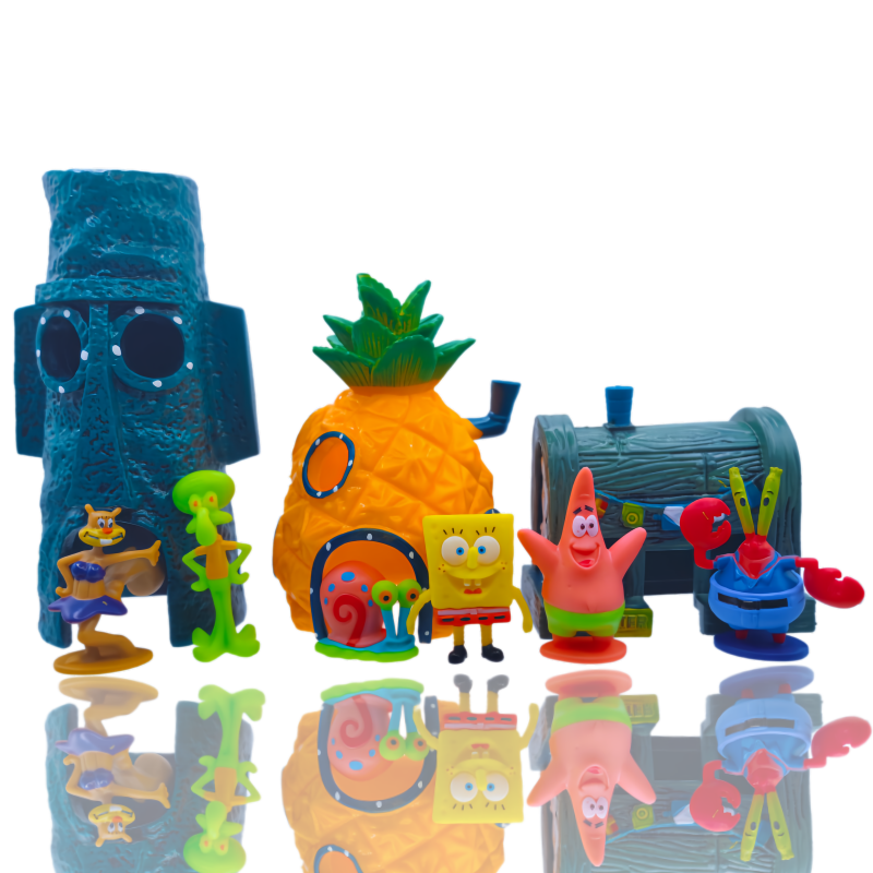 6pcs SpongeBob Fish Tank Decor - Marine Aquarium Decorations review and price
