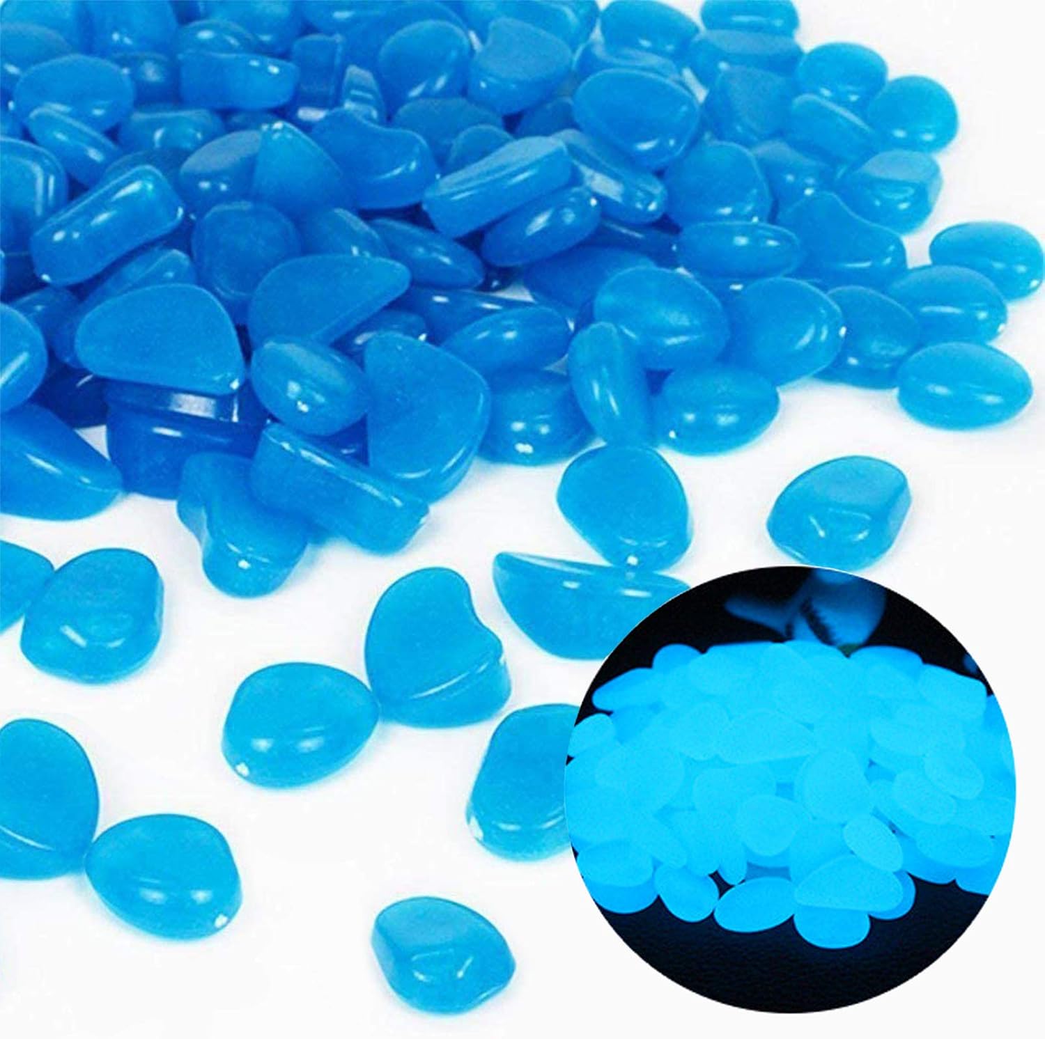 Fish Tank Rocks Glow Blue Pebb - Aquarium Marine Plants review and price