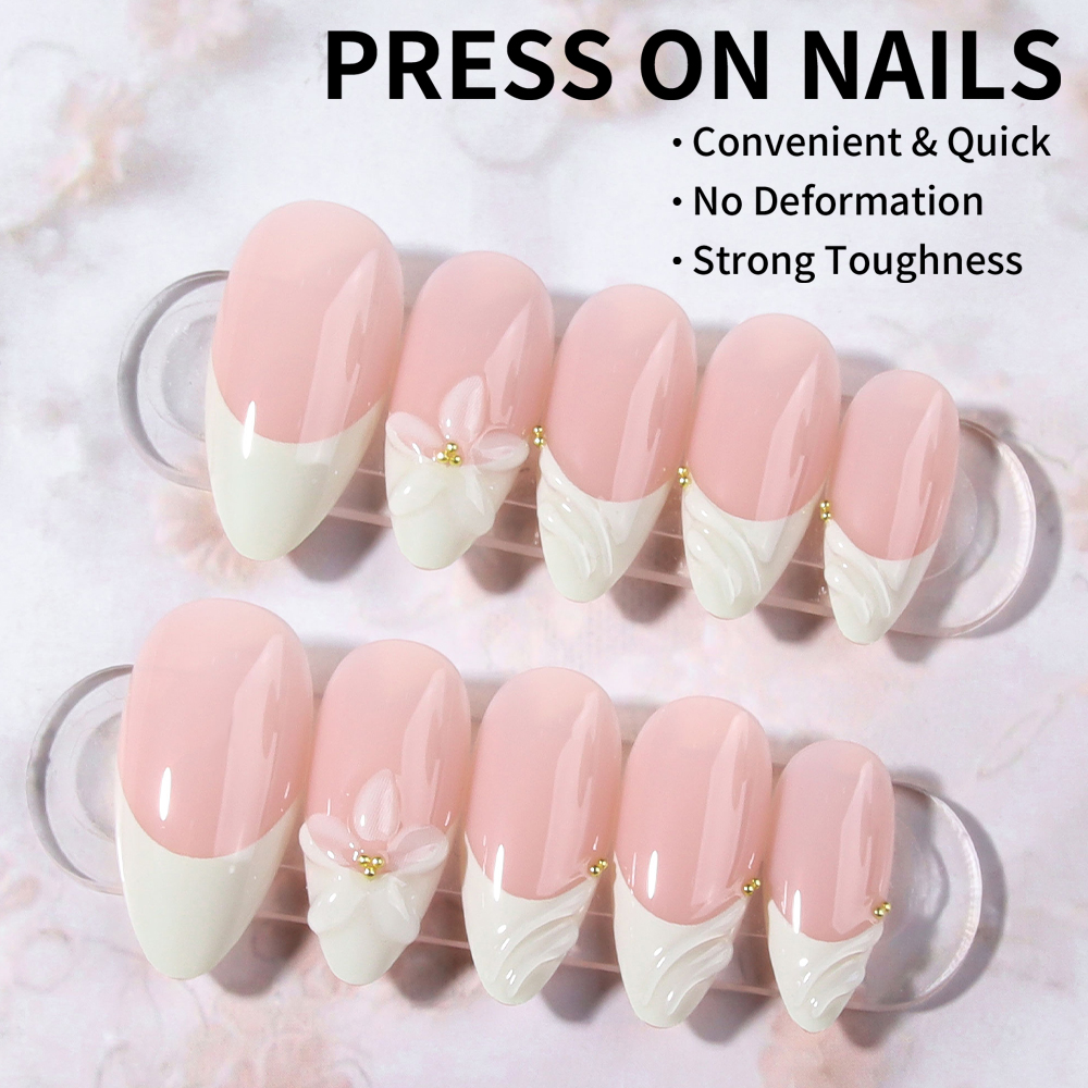 24pcs Almond 3d gel nails Whal - Marine Aquarium Decorations review and price