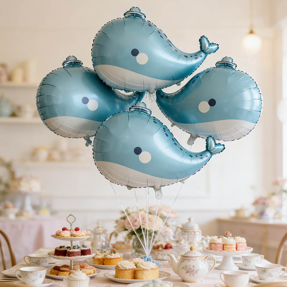 5pcs Cartoon Whale Foil Balloo - Marine Aquarium Decorations review and price