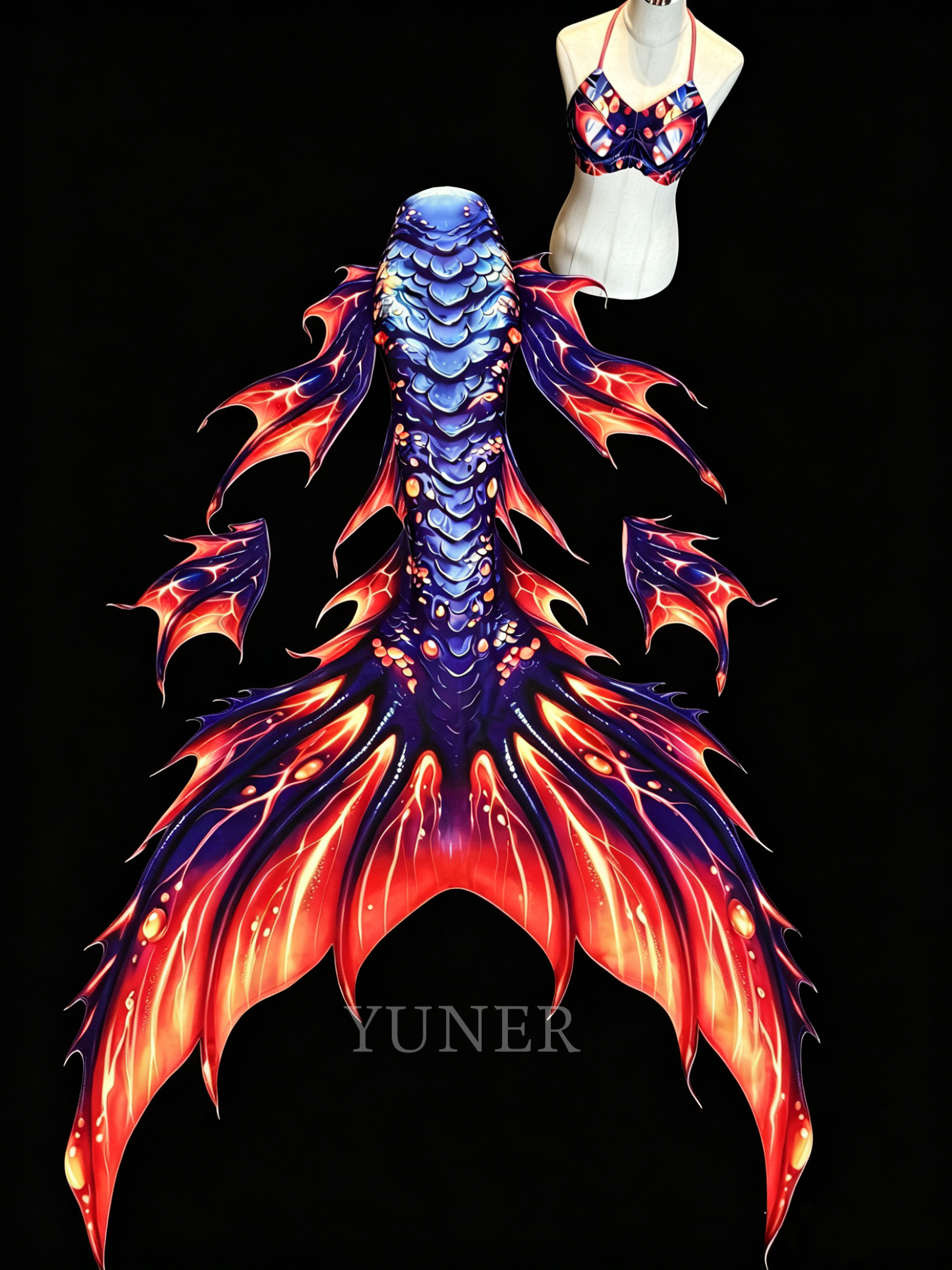 Venom Mermaid Tail COS Mermaid - Aquarium & Marine Museum review and price