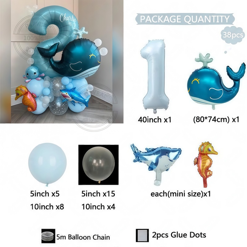 38Pcs Ocean Animal Themed Birt - Marine Aquarium Decorations review and price