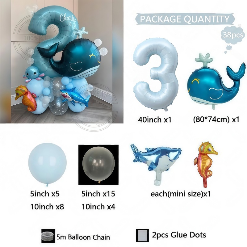 38Pcs Ocean Animal Themed Birt - Marine Aquarium Decorations review and price
