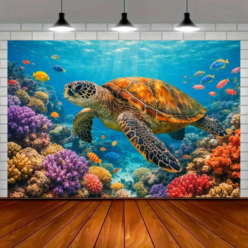 Marine Life Background Sea Tur - Marine Aquarium Decorations review and price